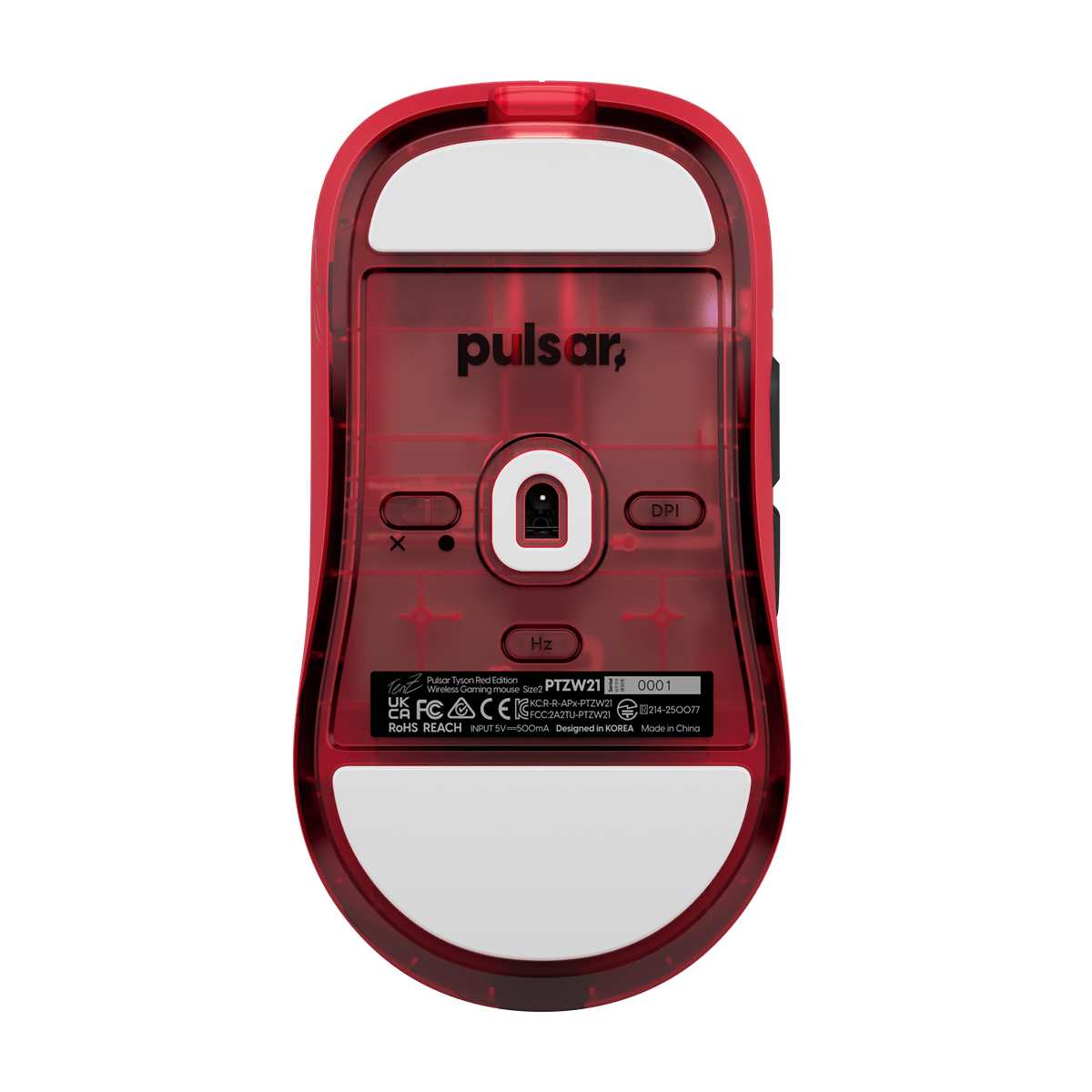 Pulsar TenZ Red Edition - Chuột không dây siêu nhẹ 47g, 8K polling rate
