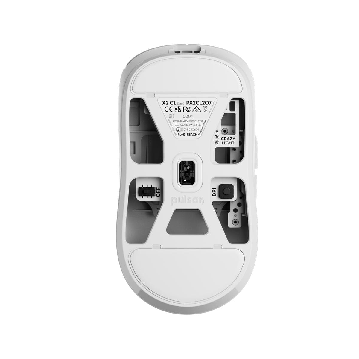 Pulsar X2 Crazylight Medium – Chuột không dây kèm dongle 8K