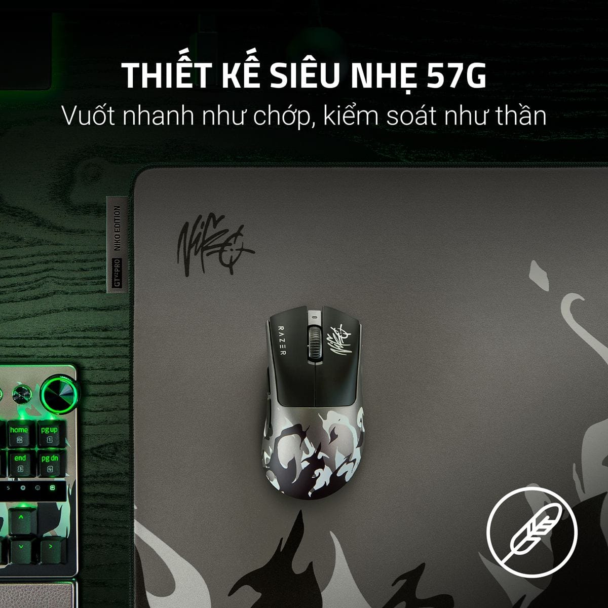 Razer DeathAdder V4 Pro NiKo Edition – Chuột ergonomic kèm dongle 8K
