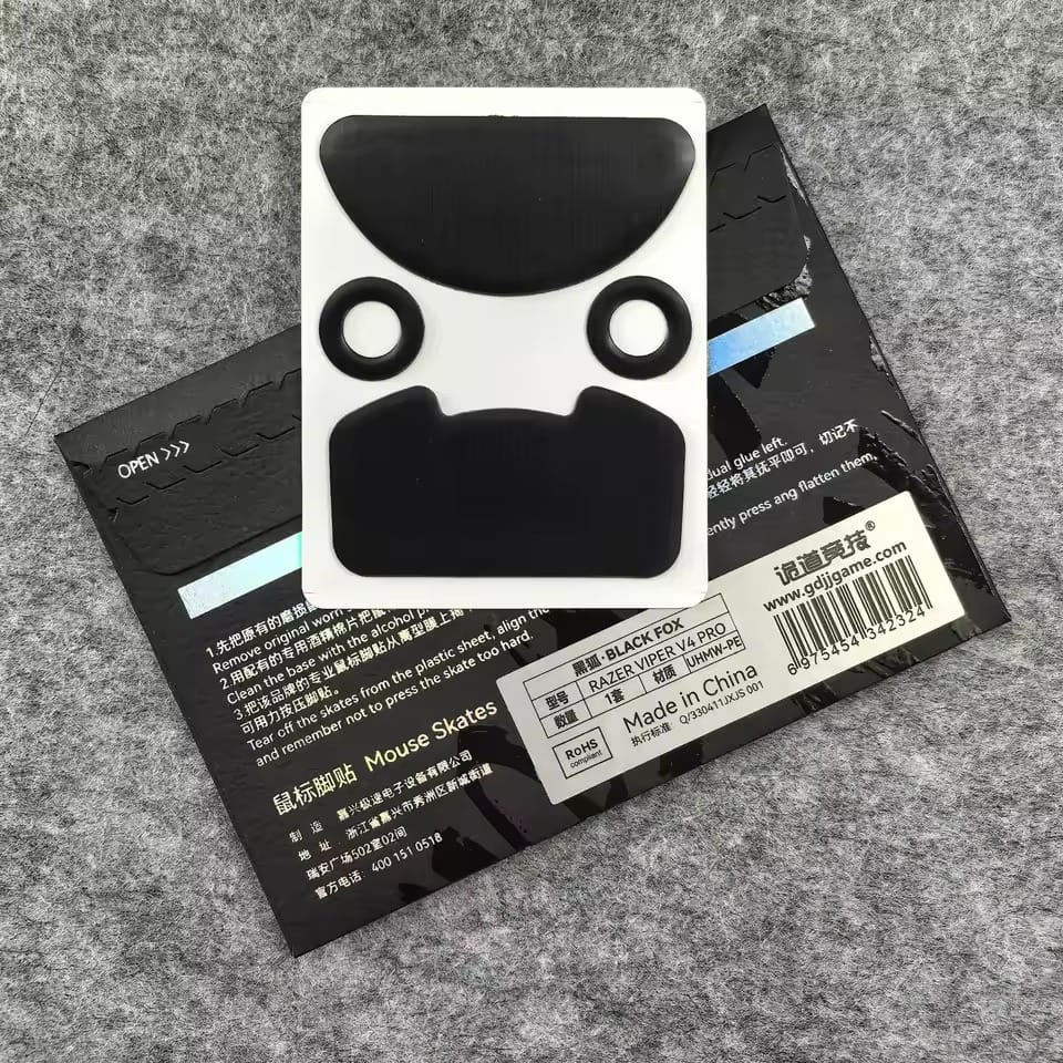 Unusual Way Black Fox – Feet UPE êm cho Razer Viper V4 Pro