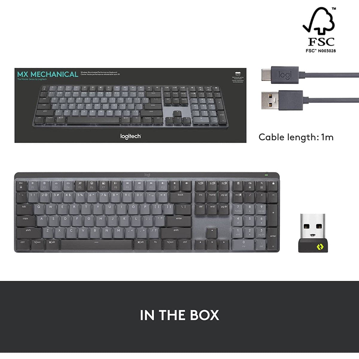 Bàn phím cơ Logitech MX Mechanical Wireless - Fullsize