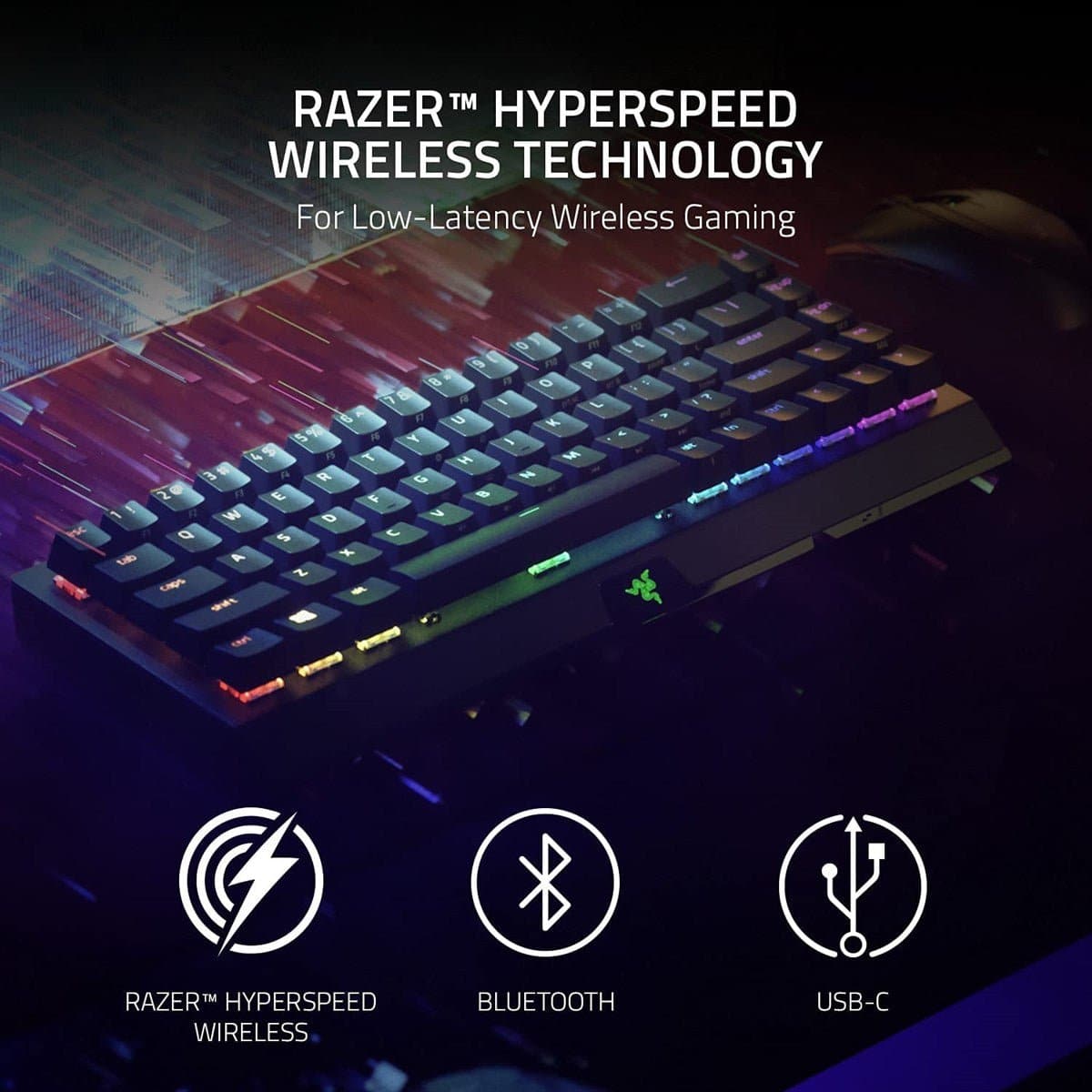 Bàn phím cơ Razer Blackwidow V3 Mini Hyperspeed.