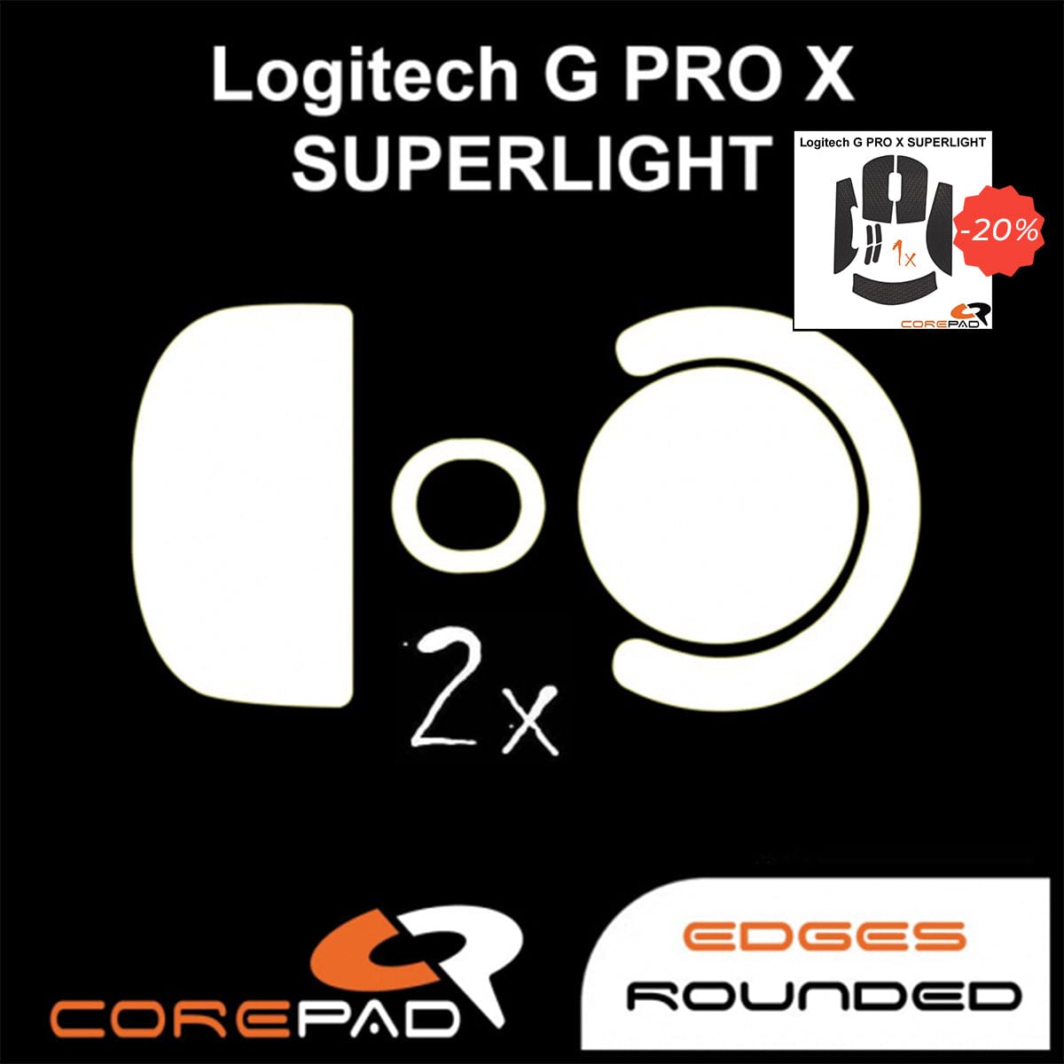 Bundle Feet + Grip tape Corepad - Logitech G PRO X Superlight.