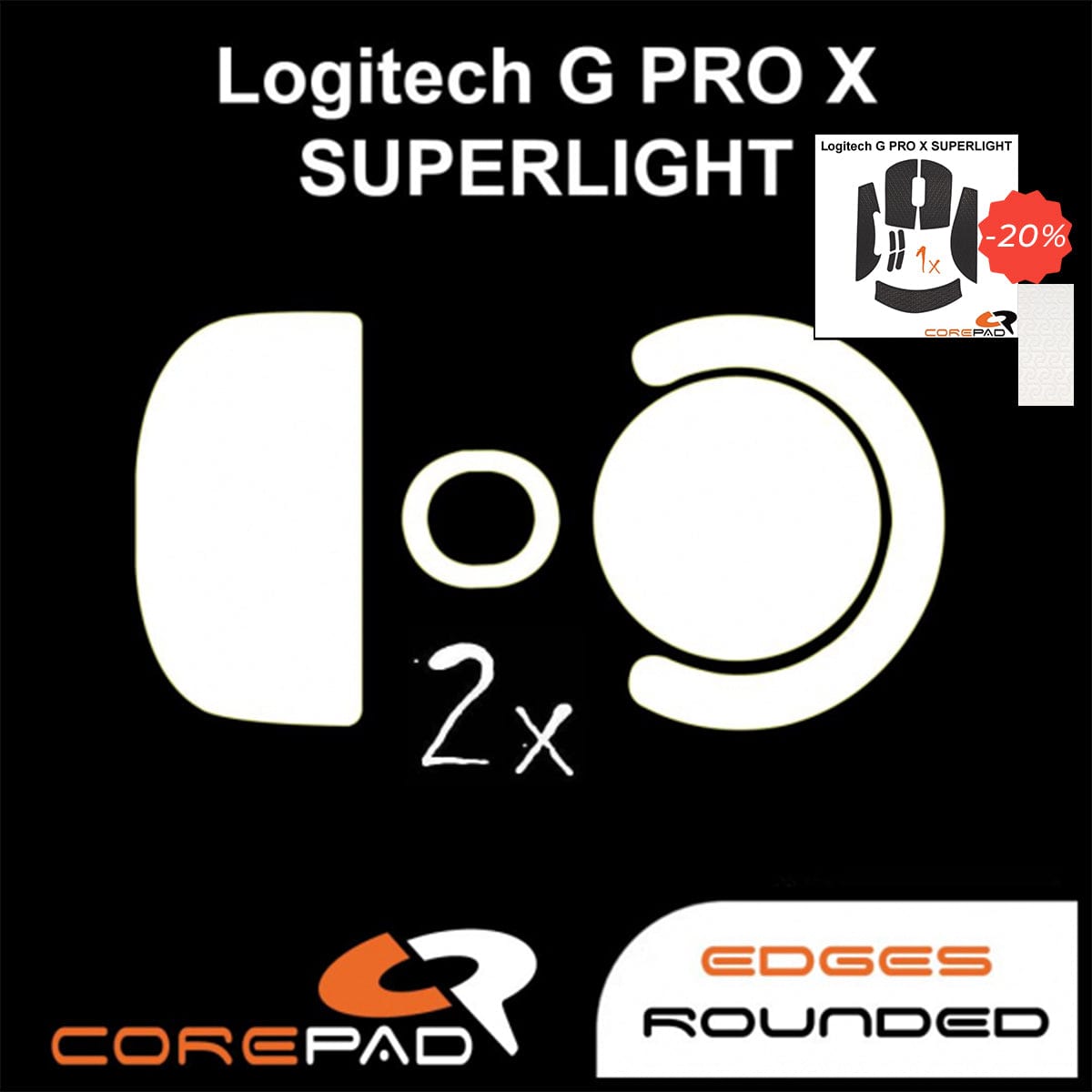 Bundle Feet + Grip tape Corepad - Logitech G PRO X Superlight.
