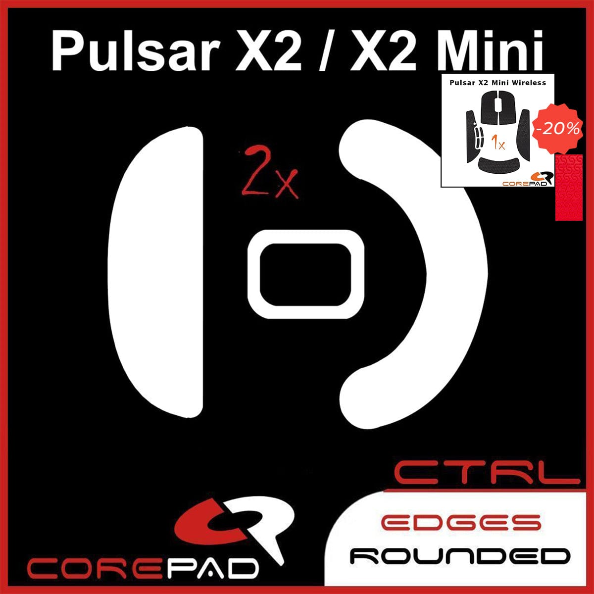 Bundle Feet + Grip tape Corepad - Pulsar X2 Mini