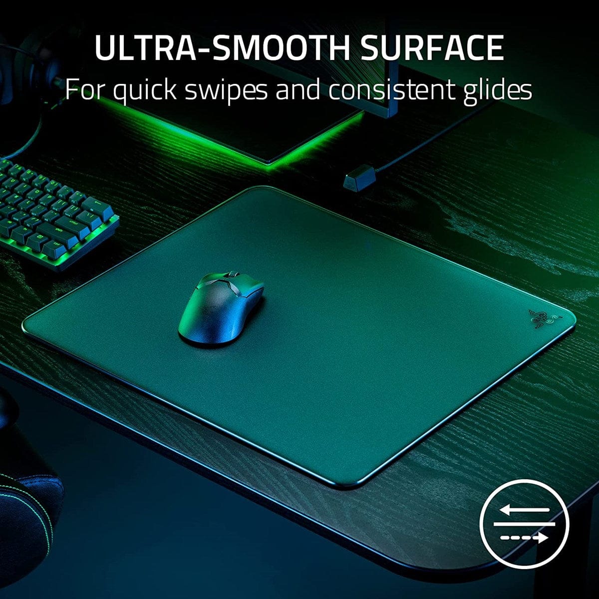 Lót chuột kính cường lực Razer Atlas.